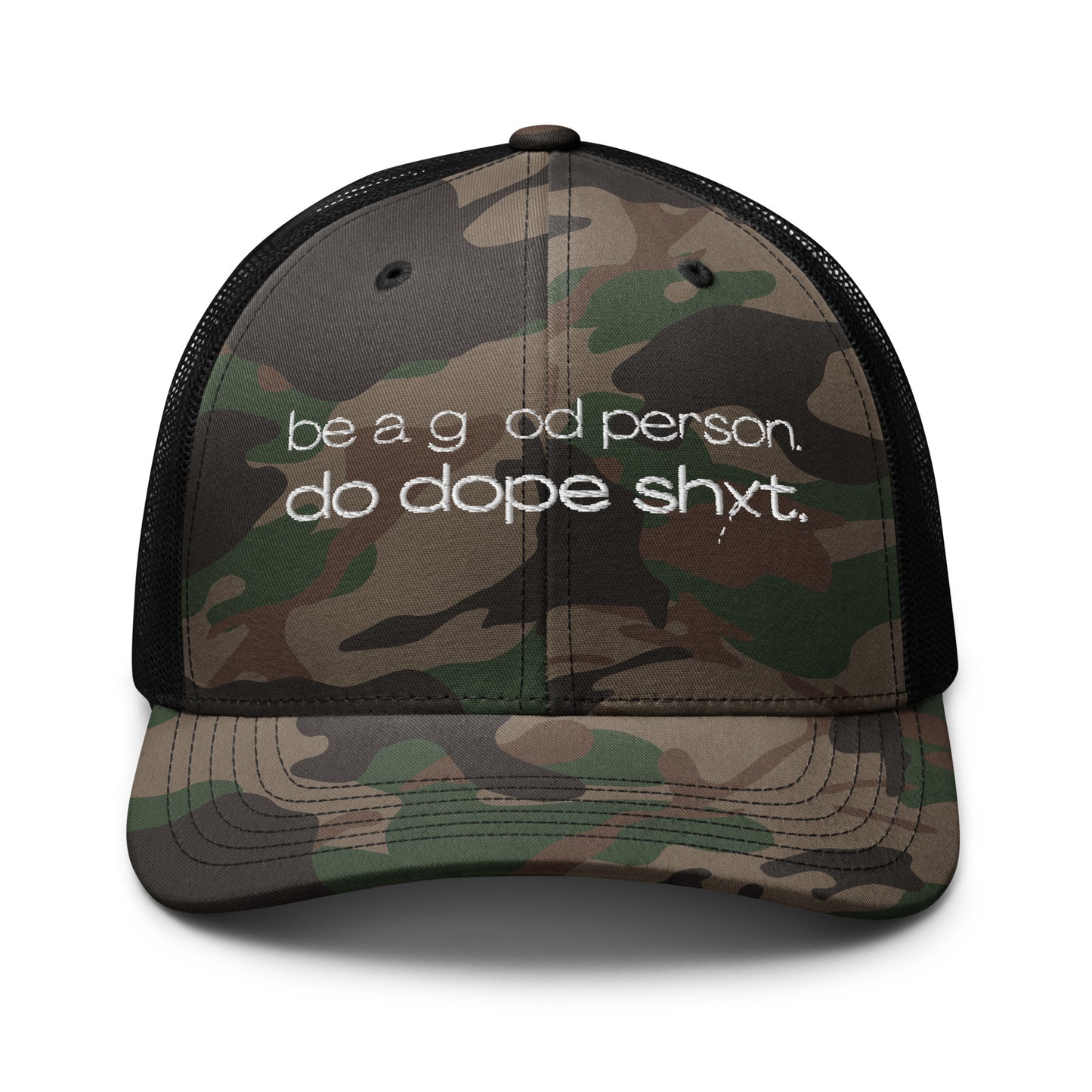 Good Person Camo Trucker